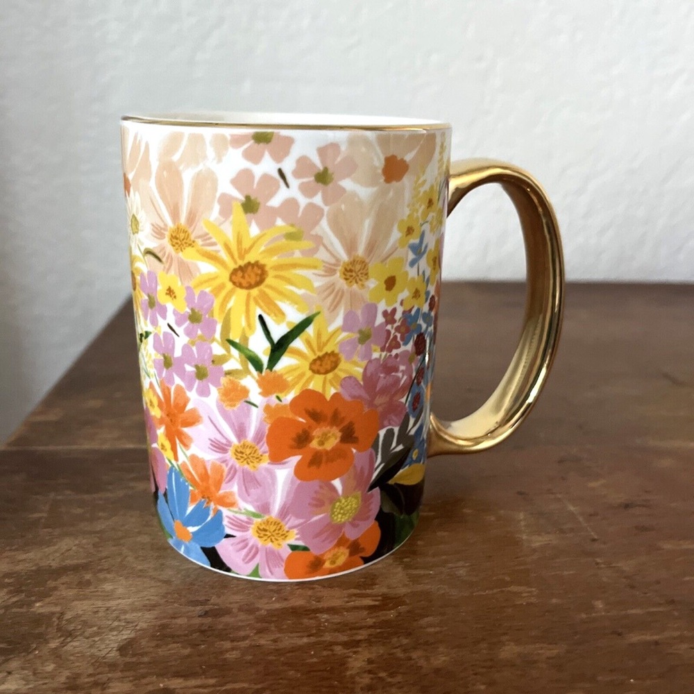 Rifle Paper Co. Anthropologie Marguerite Porcelain  Coffee Mug